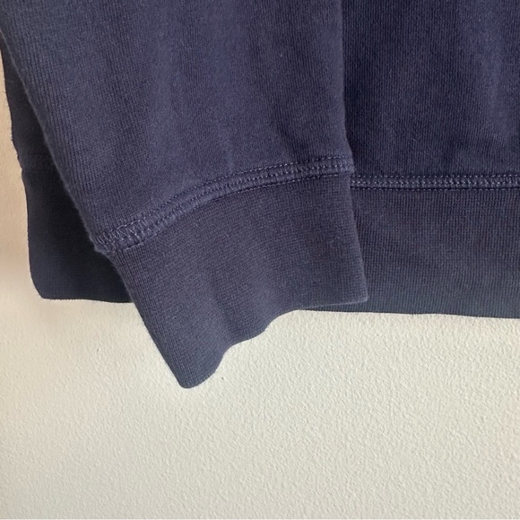 Boden “Oh Yeah” Sweatshirt, Navy, Leopard Print lettering, Women’s Size Large - Picture 6 of 9